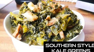 Southern Style Kale Greens Recipe Christinesworldspice recipe viral kale [upl. by Novets]