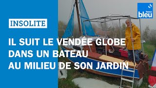 Il va suivre le Vendée Globe 2024 dans un bateau installé au milieu de son jardin [upl. by Ahsoik]