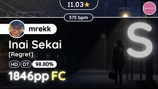 osu Hypo  11★ mrekk FCed Inai Sekai top diff for 1846pp [upl. by Aseen]