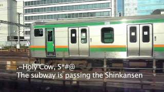 JR Yamanote line passing the Shinkansen [upl. by Eentrok791]