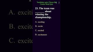 Vocabulary Quiz part8 Choose the Correct Word english quiz grammar TFE [upl. by Kinghorn]