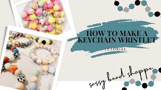 HOW TO MAKE A KEYCHAIN WRISTLET  TUTORIAL [upl. by Mcclary]