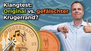 Klangtest Original vs gefälschter Krügerrand [upl. by Meda434]