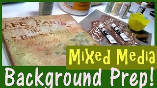 How I Prep a Canvas MixedMedia Style for overpainting with Oils or Acrylics [upl. by Tammara]