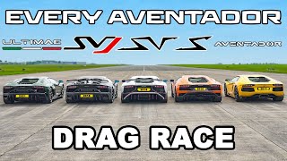 EVERY Lamborghini Aventador DRAG RACE [upl. by Ahsieki]