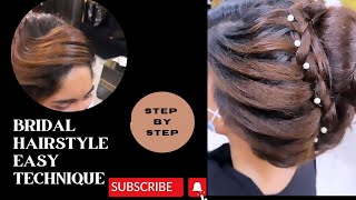 Easy Hairstyle  bridal easy hairstyle  Bridal hairstyle [upl. by Hama]