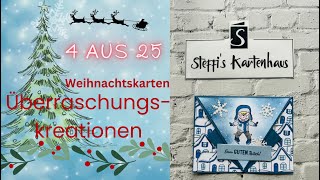 4 aus 25 die Weihnachtskartenchallenge mit Katrin Funfoldcard Arrow Fold Card Stampin‘ Up [upl. by Etep75]