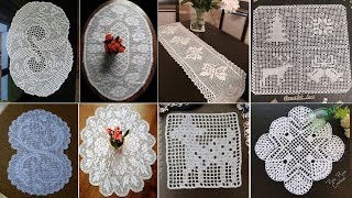 fantastic crochet tablecloth table runner design ideas [upl. by Ileana]