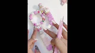 Diy decoden phone case❤️🤍 decoden diy melody decodenphonecase diyhandmade disney youtube [upl. by Emmy]