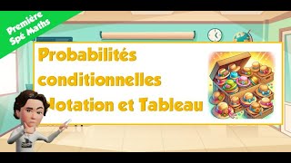 Probabilités conditionnelles  Notation et Tableau [upl. by Eire]