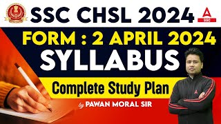 SSC CHSL 2024  SSC CHSL Syllabus Complete Study Plan  By Pawan Sir [upl. by Dick]