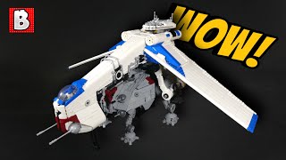 This Custom LEGO Republic Dropship Is JAWDROPPING  Minifigure Scale Build [upl. by Ettennahs]