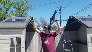 How To LifeTime Outdoor Storage Sheds Assemble Install Build Center Truss [upl. by Undine]