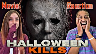 HALLOWEEN KILLS  Movie Reaction  Michael Myers  Jamie Lee Curtis  THESE KILLS ARE CRAZY😱🤯🎃 [upl. by Mosora]