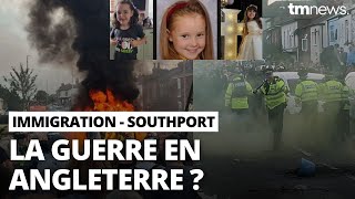 Des émeutes antiimmigration éclatent en Angleterre après la mort de 3 petites filles [upl. by Yellas]