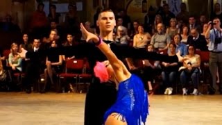 Konstantin Gorodilov  Dominika Bergmannova Prague Open 2014 WDSF WO latin final  chachacha [upl. by Roxane]