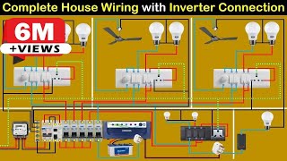 Complete House Wiring with inverter connection for all Room  House Wiring  Electrical Technician [upl. by Hortense414]