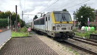 NMBS  SNCB trains Desiro ML M6M7  Lillois EigenbrakelBrainelAlleud Waterloo BE  4K [upl. by Oenire]