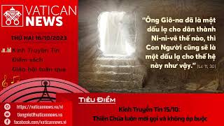 Radio thứ Hai 16102023  Vatican News Tiếng Việt [upl. by Linette]