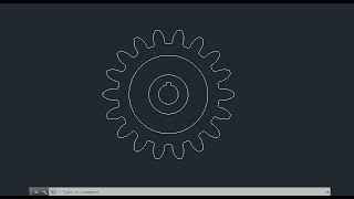 Making a 2D gear in AutoCAD [upl. by Ettennahs]