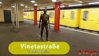 UBahn Berlin  der Bahnhof Vinetastraße U2 4K [upl. by Eirallih]