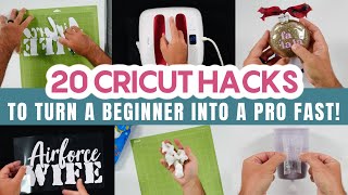 🔥 20 CRICUT HACKS TO TURN A BEGINNER INTO A PRO FAST 🔥 [upl. by Osrick]