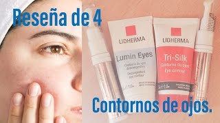 Reseña de 4 cremas para el contorno de ojos  LIDHERMA  ROMINA TRAVISAN [upl. by Portia]