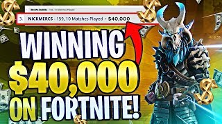 Winning 40000 on FORTNITE SummerSkirmish Fortnite Battle Royale [upl. by Eisor]