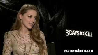 3 Days To Kill Amber Heard Exclusive Interview  ScreenSlam [upl. by Henriette]