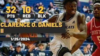 Clarence O Daniels II New Hampshire Wildcats 32 PTS 10 REB vs Binghamton Bearcats [upl. by Leumas]