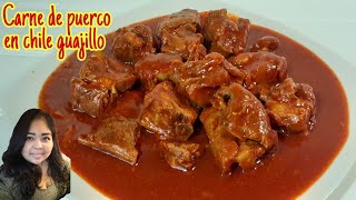 COSTILLA de PUERCO en CHILE GUAJILLO😋 EXQUISITA ideal para FIESTAS o EVENTOS [upl. by Nnylg853]