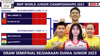 Draw amp Jadwal Semifinal Kejuaraan Dunia Junior 2023  BWF World Junior Championships WJC 2023 [upl. by Nylemaj]