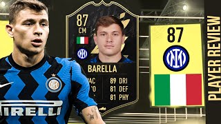 BEST BOX TO BOX MIDFIELDER 87 SIF BARELLA PLAYER REVIEW  FIFA 22 Ultimate Team [upl. by Drawyeh]