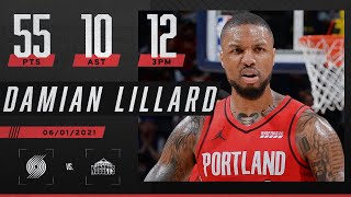 Damian Lillard sets a NEW NBA RECORD for playoff 3s in epic 2OT loss  2021 NBA Highlights [upl. by Revert]