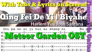 Qing Fei De Yi  Biyahe  Meteor Garden OST Fingerstyle Guitar Cover W Tabs on Screen  Abz Collado [upl. by Auj]