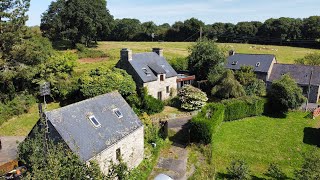 A vendre en Bretagne petit hameau de 3 maisons avec son étang privé [upl. by Nosmirc75]