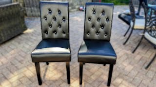 Faux Leather Dining Chairs  Yaheetech Chair for Living RoomKitchen review honestreview chairs [upl. by Annekim704]