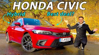 Is the new Honda Civic the best price performance car 2023 eHEV Hybrid driving REVIEW [upl. by Olegnalehcim]