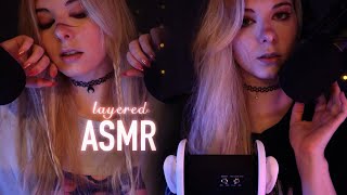 layered ASMR  Mic Scratching Ear to Ear Breathing Unintelligible Whispering amp Ear Massage [upl. by Bucella74]