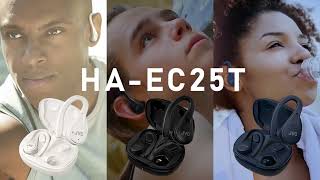 JVC HAEC25T InEar True Wireless Sports Headphones [upl. by Yrrok]