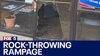 Man goes on rockthrowing rampage  FOX 5 News [upl. by Yelrebmik62]