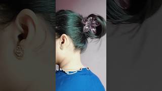 Flower Claw Clip Bun 😱 hairstyle virelhacks easyhairstyle amazinghacks dindustyles [upl. by Rains]