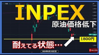 【原油】24915日INPEX 原油価格低下でチャートは耐えてる状態・・・ [upl. by Sussi]