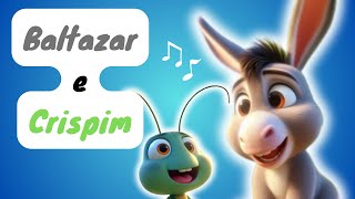 🎵 Baltazar e Crispim  O BURRO E O GRILO  HISTORINHAS INFANTIS para as crianças se divertirem [upl. by Dalila]