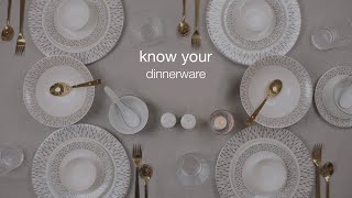 Know Your Dinnerware [upl. by Merras]