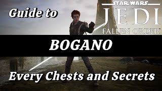 BOGANO  All CHESTS and SECRETS locations  Guide   Star Wars Jedi  Fallen Order [upl. by Nnaes]