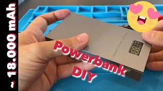 Powerbank DIY 🪚  18000 mAh Kapazität 🔋 Mit recycelten 18650 Li Ion Batterien ♻️  3D Druck 🖨 [upl. by Aicram]