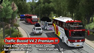 Share Kodename Traffic Nuansa Indonesia Bussid V42  Traffic Premium Semua Rute Map [upl. by Ellinnet102]