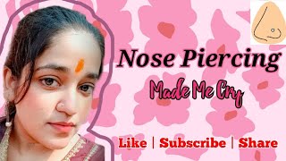 Nose Piercing while Fasting  Vlog  Daily Vlog  nosepiercing piercing [upl. by Adnuhsat257]