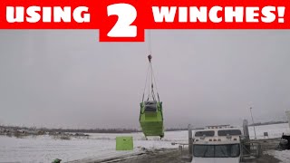 Using two winches on a crane  Main and Auxiliary winch on a crane [upl. by Hotze]